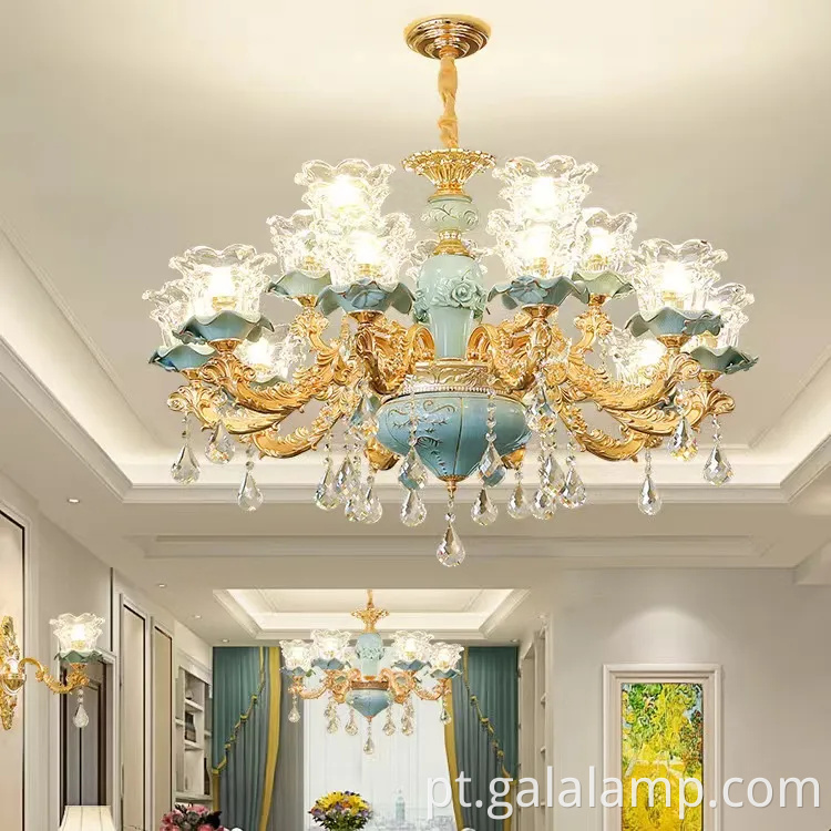 Candelador de luxo de cristal elegante K9 para hotéis